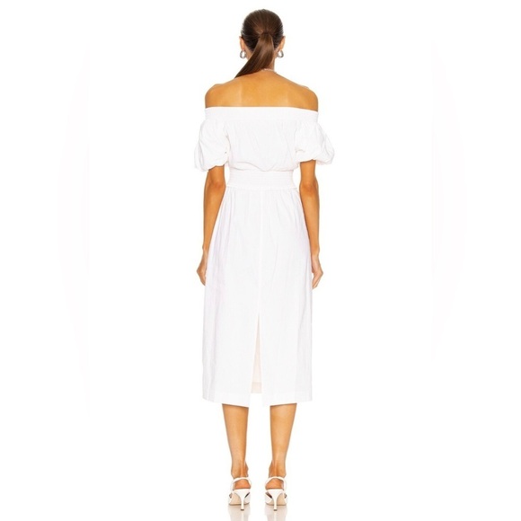 A.L.C. Adena White Off shoulder Dress Sz 6 NWT - Picture 3 of 11